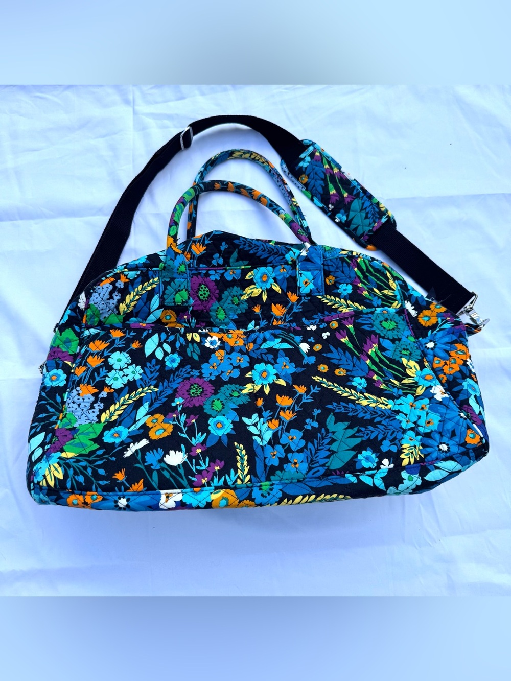 Vera Bradley Midnight Blues Weekender Travel Carry On Bag with Strap